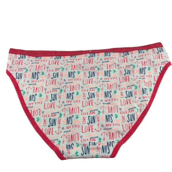 Victoria's Secret Colorful Script Print Cotton Hi Cut Leg Bikini Womens Size Lar - Picture 5 of 6